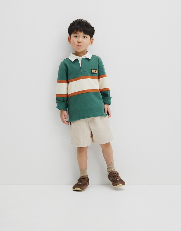 Country Road - Organically Grown Cotton Panel Stripe Rugby