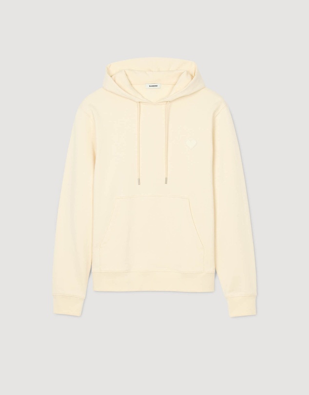 Sandro - Single Coeur Hoodie Sweatshirt