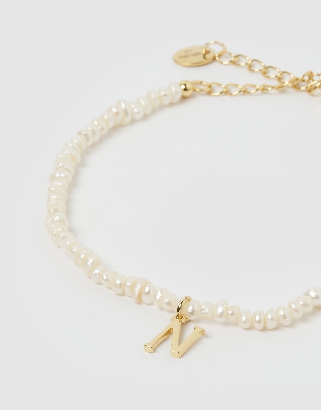 Miz Casa and Co - Pearl Letter N Bracelet