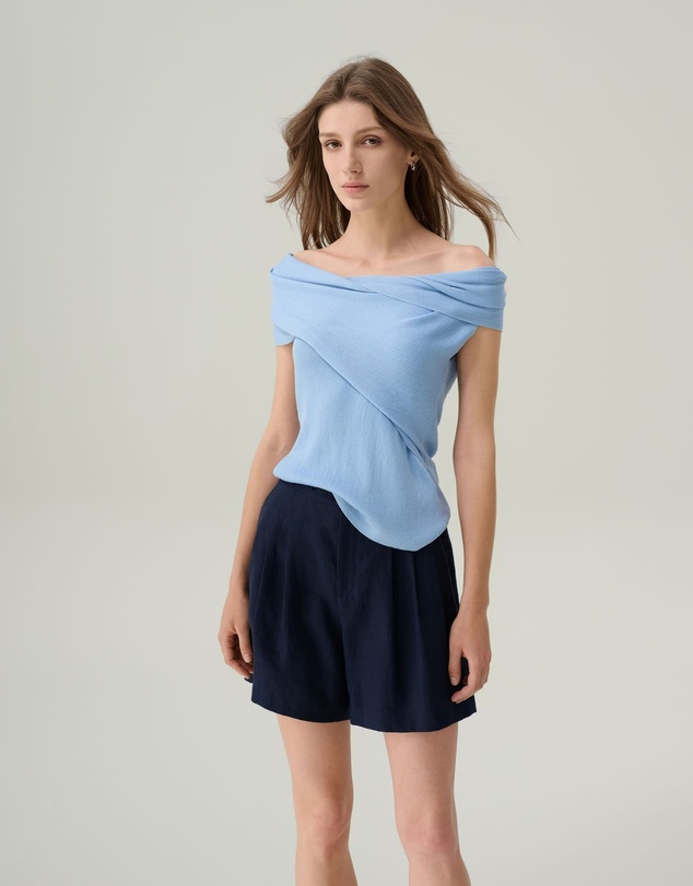 IDA+S - Romy Silk Off The Shoulder Top