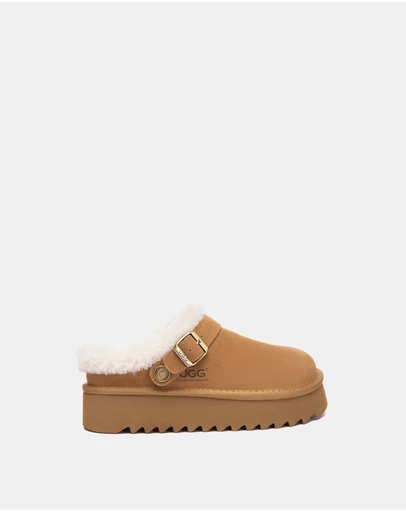 EVERAU - Australian Shepherd Ugg Pulsey Platform Cow Suede Upper House Shoes