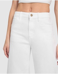 GUESS - Bellflower Crop Wide Leg Jeans