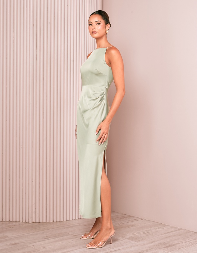 Azzurielle - Qarol Square Neck Maxi Dress