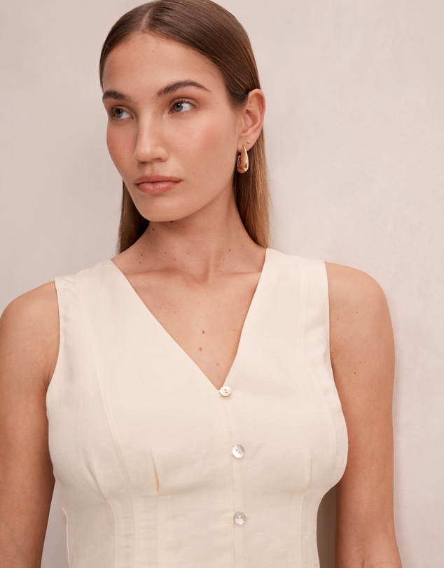 Forever New - Portia Pleated Linen Top