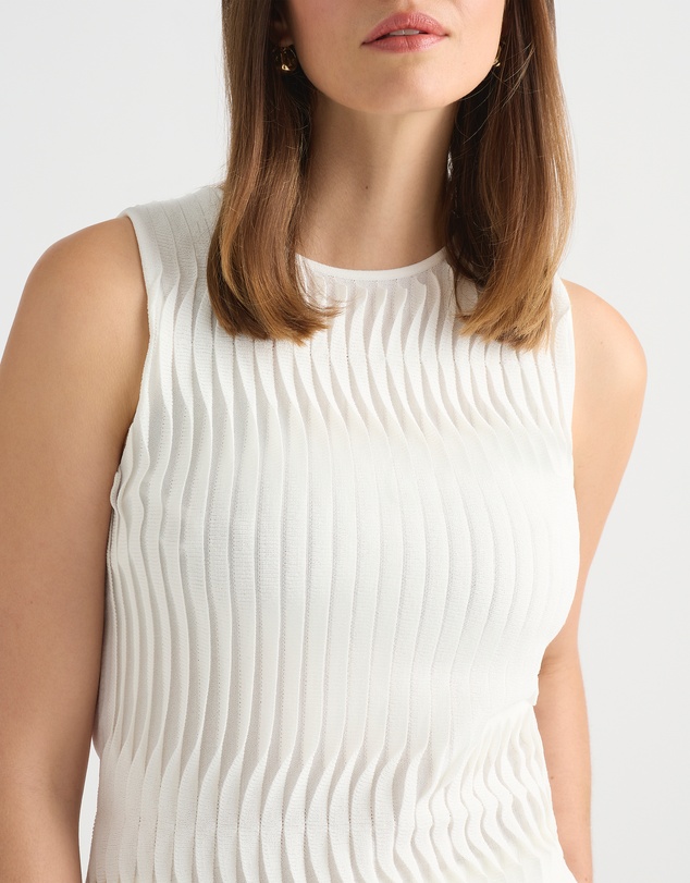 David Lawrence - Pip Pleat Front Knit Top