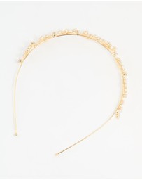 Lovisa - Gold Cubic Zirconia Marquise & Round Leaf Headband