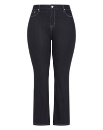 City Chic - Plus size CC Bootleg Petite Denim Jean - dark wash
