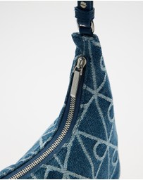 Calvin Klein - Emblem Aop Denim Shoulder Bag