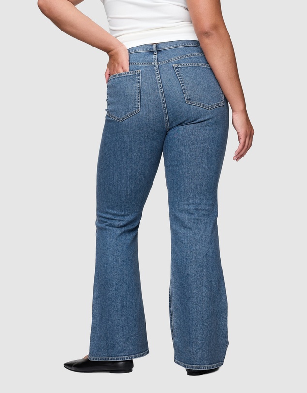 GAP - 70s Flare HR Med Heron Jeans
