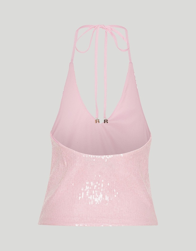 ROTATE - Sequin Halterneck Top
