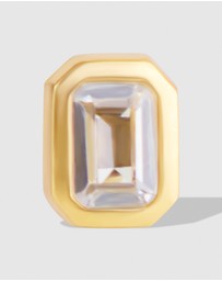 Wanderlust + Co - Emerald Bezel Gold Flat Back