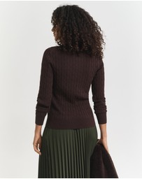 Gant - Stretch Cotton Cable Crew Neck Knit