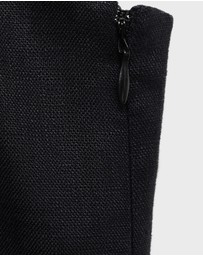 M.N.G - Nickie Bow Linen-Blend Dress