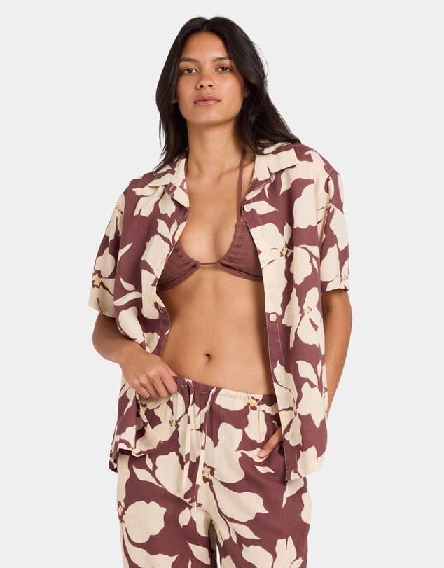 RVCA - Womens Rhi Overshirt Short Sleeve Shirt