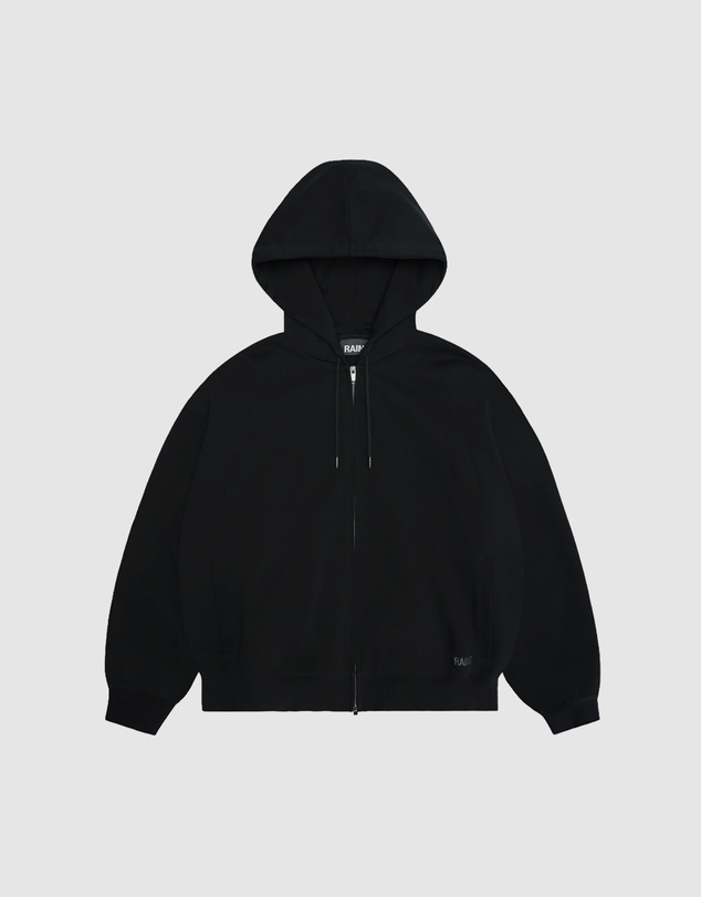 RAINS - Women's Classic Zip Hoodie Splash 3D Black