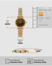 Emporio Armani - Gold Tone Analogue Watch