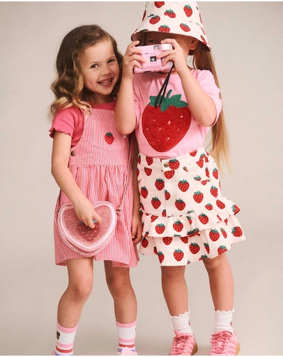Huxbaby - Strawberry Tiered Skirt - Babies-Teens