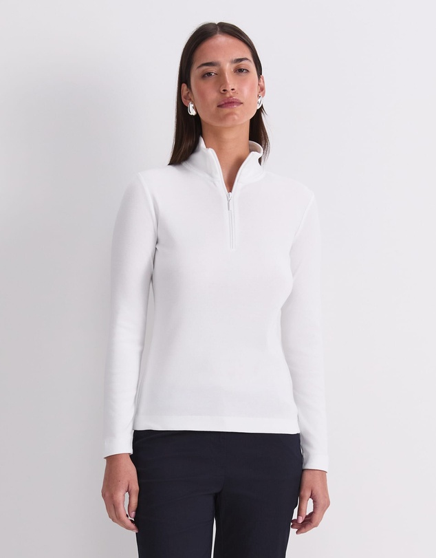 Sportscraft - Lucy Zip Funnel Neck Top