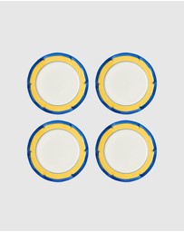 In The Roundhouse - Yellow & Blue Soft Scallop Dining Set