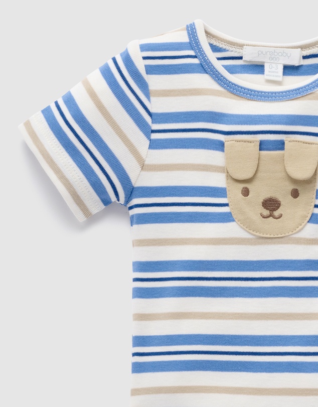 Purebaby - Appliqued Bodysuit-Kids-Babies