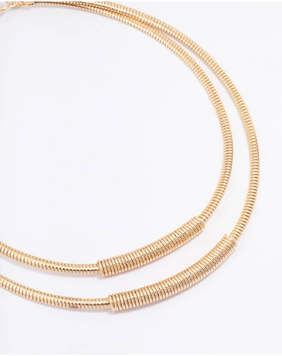 Lovisa - Gold Snake Chain Duo Layered Necklace