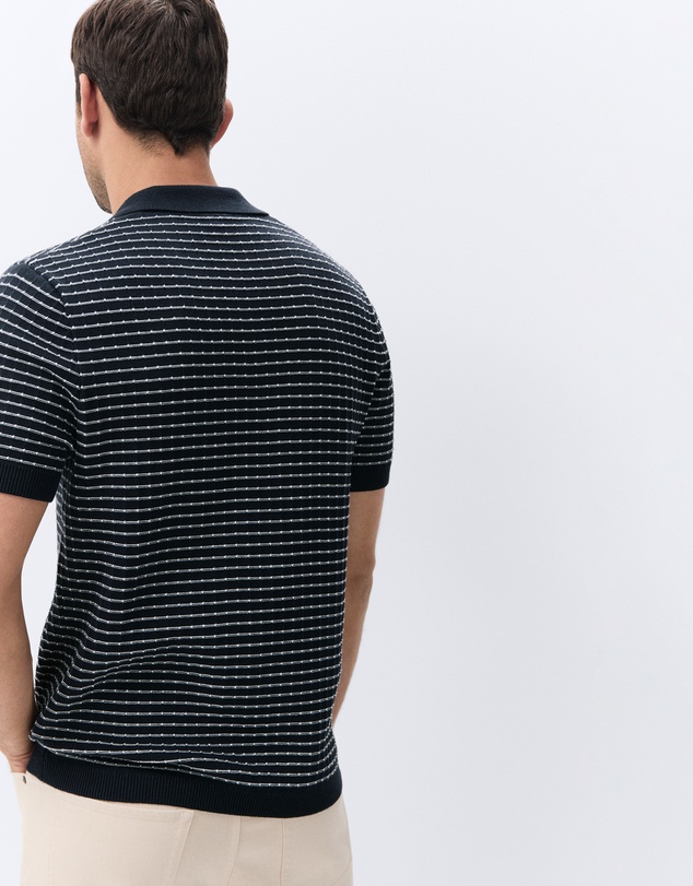 UNISON - Stripe Button Thru Knit