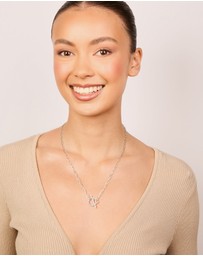 Lovisa - Waterproof Stainless Steel Cubic Zirconia T-Bar Necklace