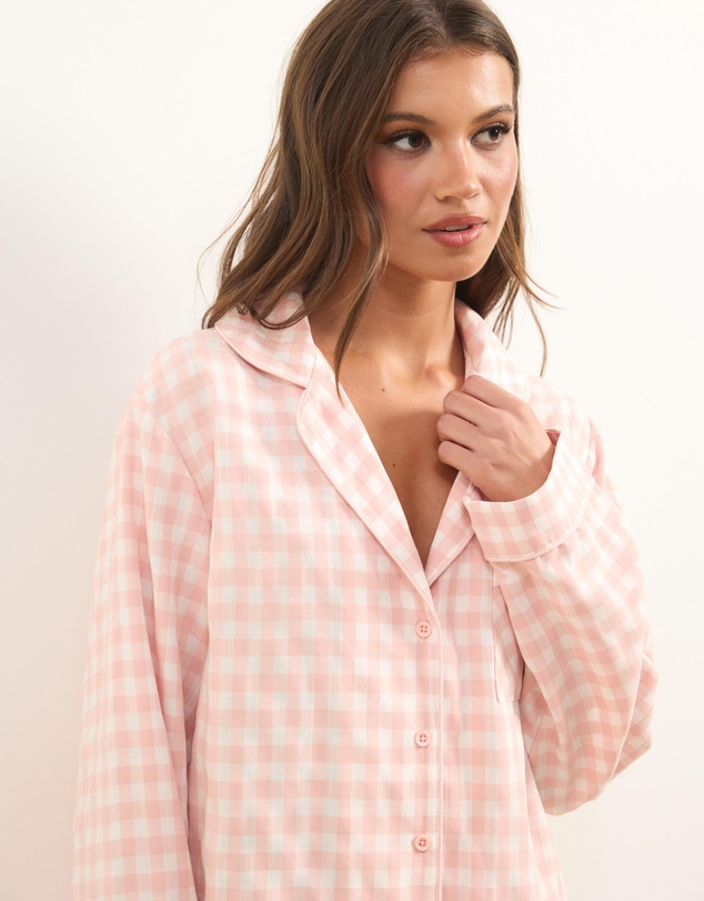 Atmos&Here - Ava Gingham Long PJ Set