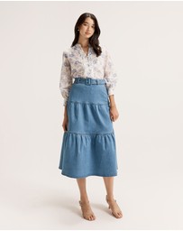 Review - Piper Denim Midi Skirt