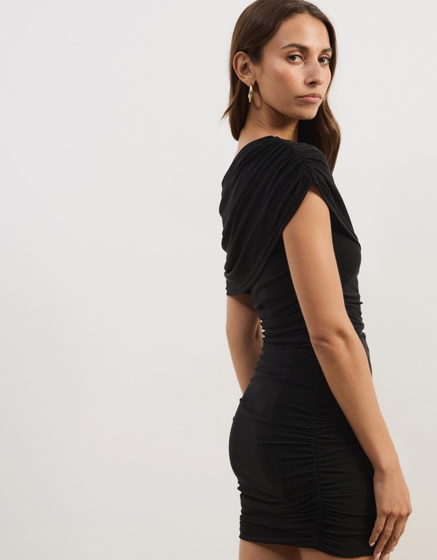 Atmos&Here - Millie Off Shoulder Mesh Mini Dress