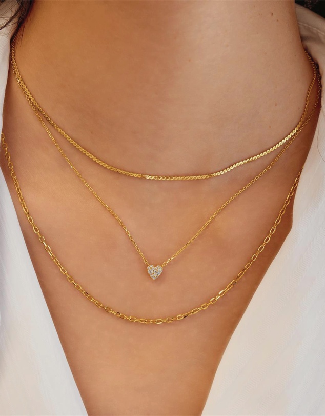 Ania Haie - Ania Haie Gold Pave Heart Necklace