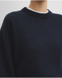 Country Road - Organically Grown Cotton Blend Crop Crew Neck Knit