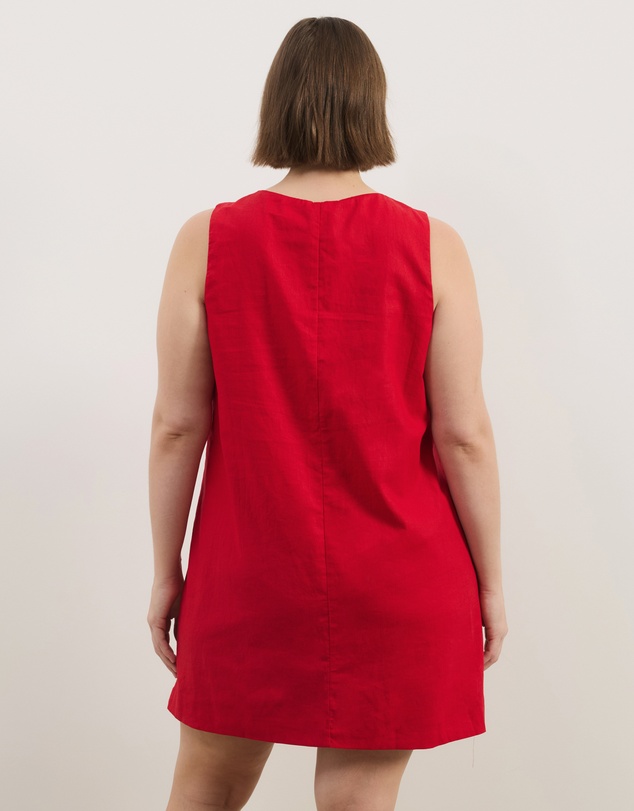 Atmos&Here Curvy - Luna Linen Blend Mini Dress