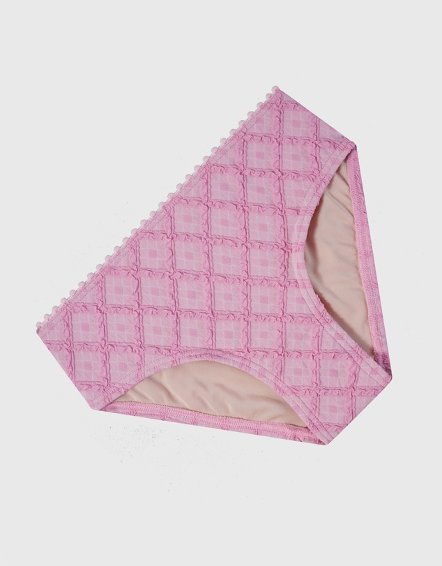 Aqua Blu Kids - Stepping Stones Pink Frill Bikini Set - Kids