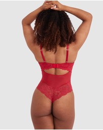 Bras N Things - Bethany Underwire Bodysuit - Red