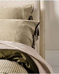 Aura Home - Mini Gingham Standard Pillowcase