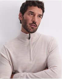 Sportscraft - Merino Quarter Zip Knit