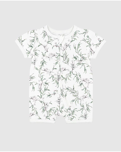 Bebe by Minihaha - Taylor Organic SS Zip Romper - Babies