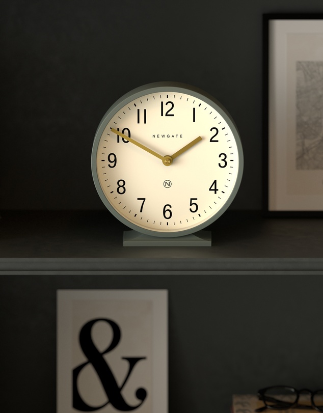 Newgate - Newgate Q Mantel Clock-Asparagus Green