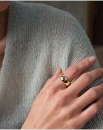 Ania Haie - Ania Haie Muse Gold Cubic Zirconia Wide Adjustable Ring