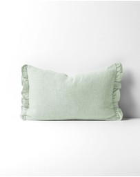 Aura Home - Ruffle Linen Cushion