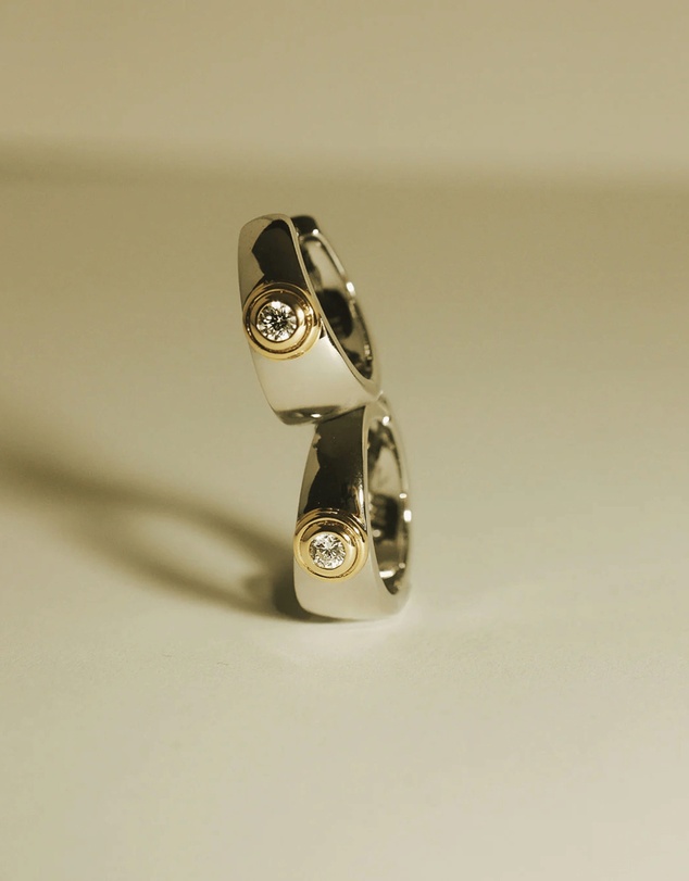 Luv Aj - The Luna Bezel Hoops