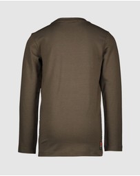 TYGO&vito - Organic Long Sleeve Contrast Text Tee - Kids-Teens