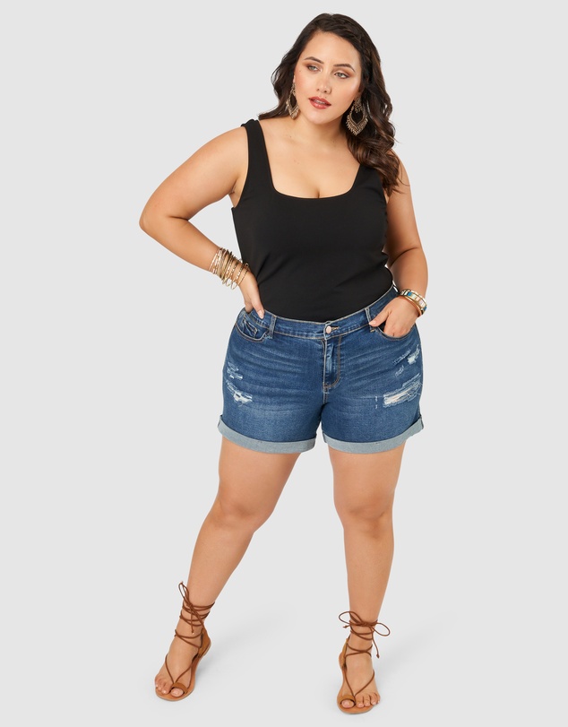 The Poetic Gypsy - Lorili Distressed Denim Short