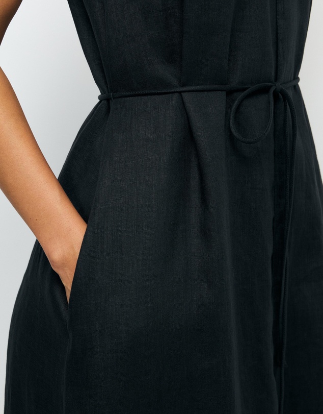 AERE - Loretta Linen Midi Dress