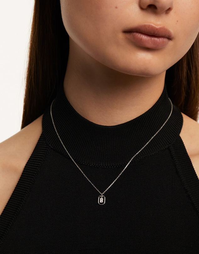 PDPAOLA - Mini Letter B Silver Necklace