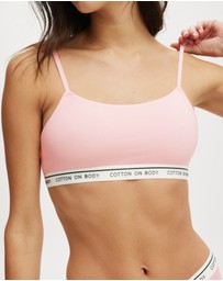 Cotton On Body - Branded Cotton Scoop Bralette