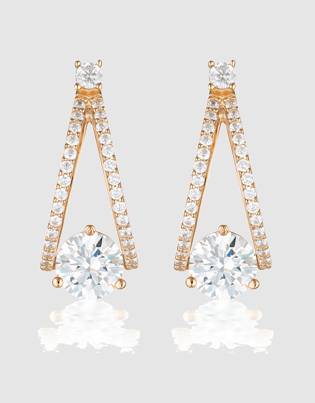 Georgini - Champagne Rose Gold Earrings