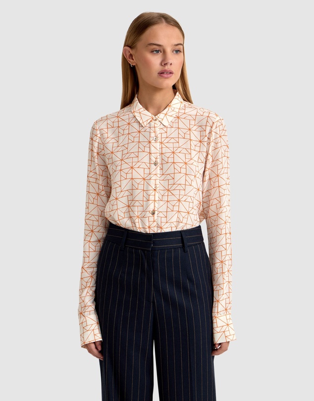 Oxford - Poppy Geo Print Blouse