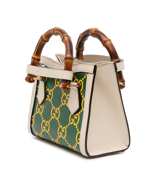 Pre-Loved by Azura Reborn - Pre-Loved Mini Leather Bamboo GG Diana Satchel
